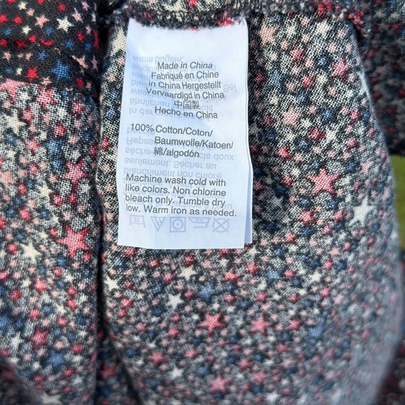 Madewell Women's Starry Night Ruffled Hem Short Sleeve Blouse Size‎ Small - Picture 8 of 8